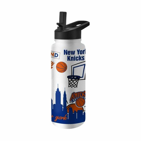 LOGO BRANDS New York Knicks 34oz Native Quencher Bottle 720-S34QB-63